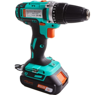 Дрель акк.Sturm! CD3618, 18В, 1BatterySystem, 2 акк.(кейс) 