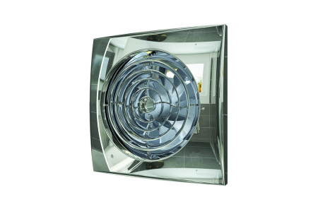 Вентил. осевой вытяжной с обрат. клап.D125 AURA 5C Chrome