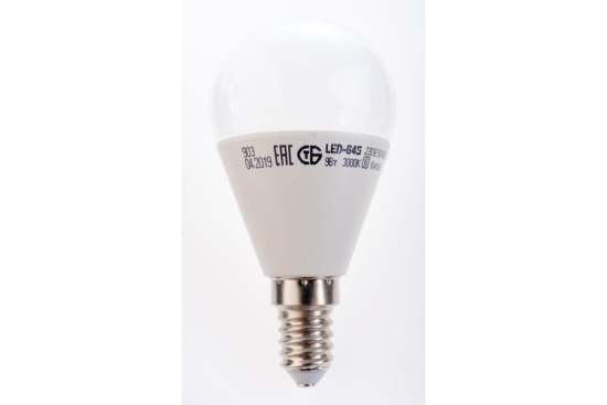 Лампа светодиодная LED-ШАР G45 9Вт 230В 4000К Е14 IEK