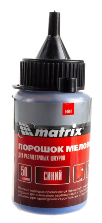 Порошок меловой синий, 50 г, для разметочных шнуров// Matrix 84861