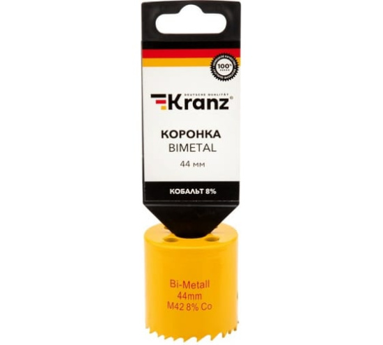 Коронка BIMETAL, 44 мм. KRANZ 92-0221