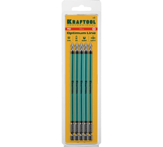 Бита KRAFTOOL PH2х150, E 1/4  26122-2-150-5
