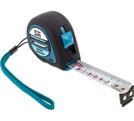 Рулетка "Ergonomisch", 5 м x 25 мм, магнитный обрезиненный зацеп// Gross 31103