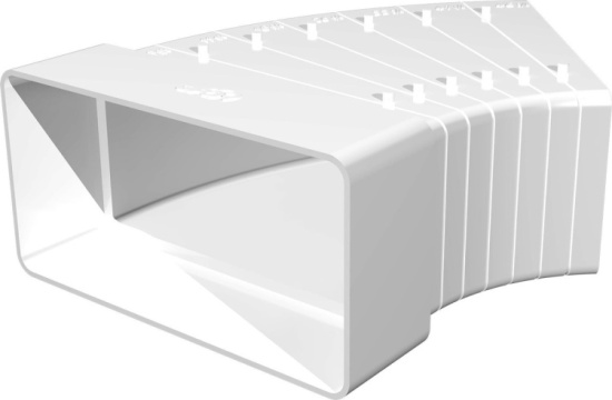 Колено разноугловое горизонтальное 60*120 612КРП