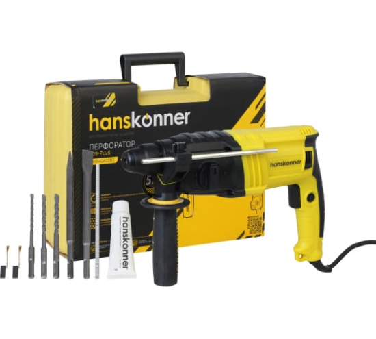 Перфоратор Hanskonner HRH0822RE 600Вт, 3 режима, рез.кабель 4м,кейс