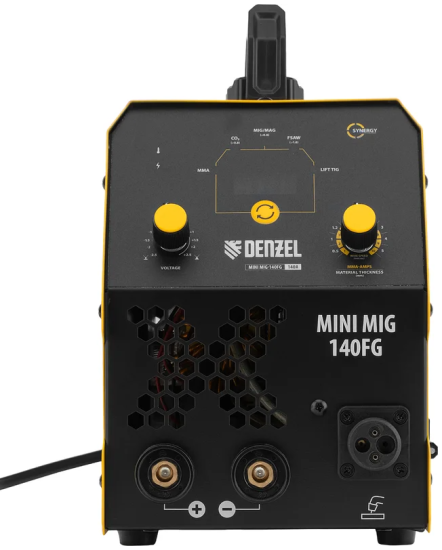 Аппарат инвертор. полуавтомат. сварки Mini MIG-140FG, 140 А, ПВ 60%// Denzel 94322