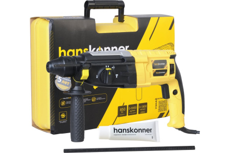 Перфоратор Hanskonner HRH0828REС 850Вт, 3 режима, кабель 4м,кейс