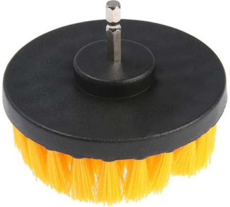 Щетка на шуруповерт "ТУНДРА" d.100мм высота 25мм 6-гранный хвостовик 9022474