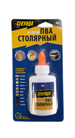Клей Секунда столярный 60г инд блист 403-073