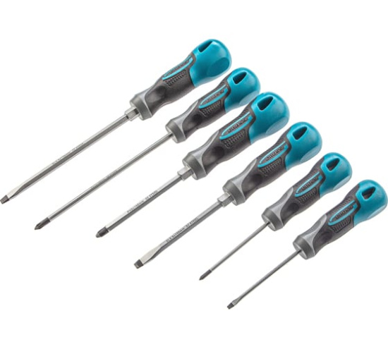 Набор отверток 6шт. трехкомп. рукоять Gross 12164