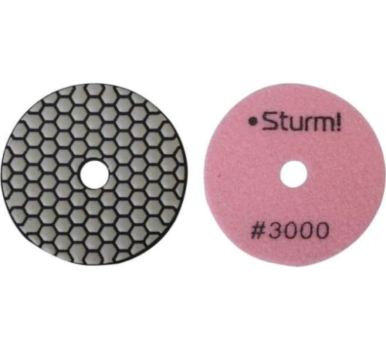 Круг шлифовальный гибкий алмазный Р3000  9012-D100-3000 Sturm