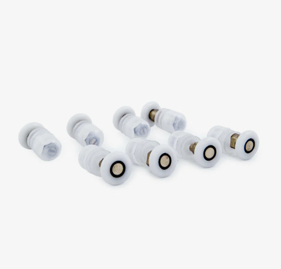 Ролики для душ. кабины комплект 8шт DC1015 23мм белые