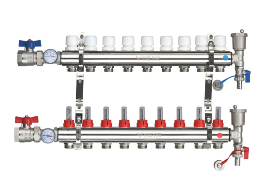 Коллекторная группа Vieir VR112-09 с расходомерами и кранами 1