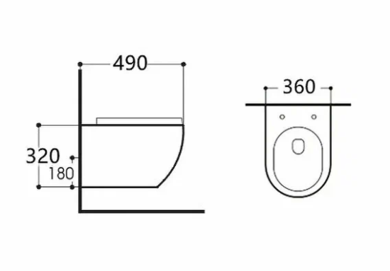Унитаз подвесной AQUATEK Европа Торнадо 490*360*320мм б/о 140761