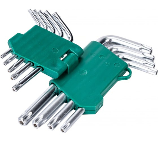 Набор ключей TORX Т10-Т50, 9шт (короткие) (61101900)