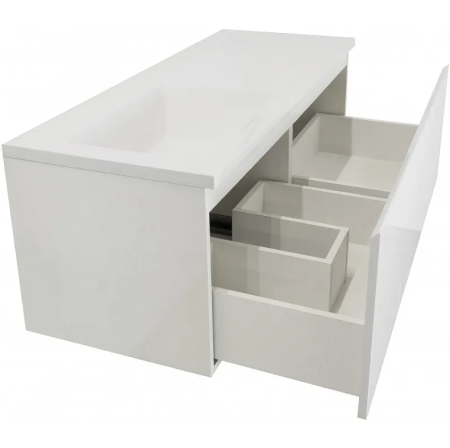 Тумба подвесная c раковиной ЭСТЕТ Dallas Luxe 1 ящик 1200*482 левая 48590