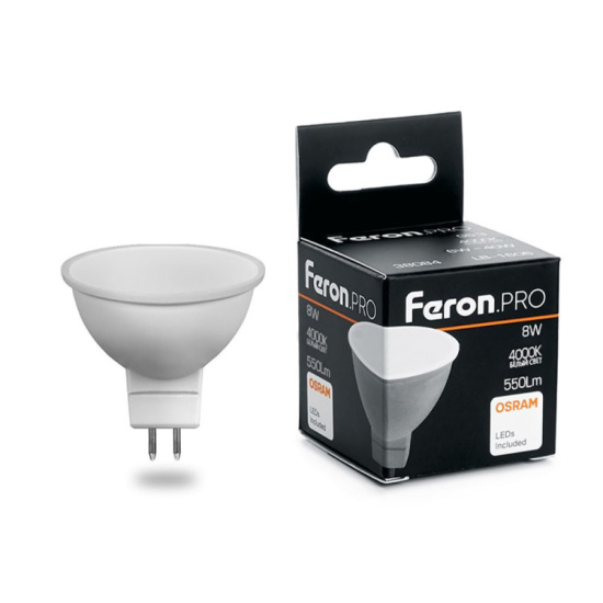 Лампа светодиодная LB-1608 G5.3 8W 230V 4000К  OSRAM LED 38090