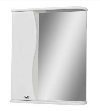 Шкаф зеркальный Домино Волна 60 левый АЙСБЕРГ 125016