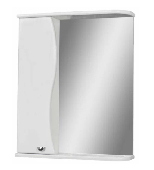 Шкаф зеркальный Домино Волна 60 левый АЙСБЕРГ 125016