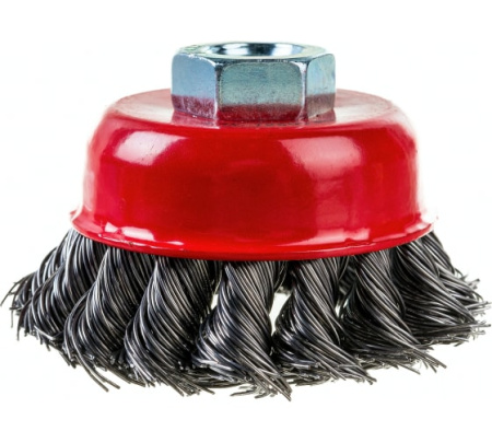 Щетка-крацовка для УШМ  чашечная жгутир. стальная проволока 0,5мм d-65 MIRAX 35104-065