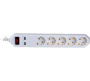 Фильтр сетевой ЭРA USF-5-es-1.5m-USB-W (белый) с зазем.,3 x 0.75мм2 с выкл.,5гн, 2USB, 1,5м (018555)