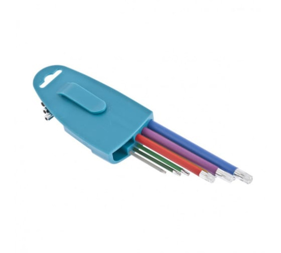 Набор ключей имбусовых TORX-ТТ, 9шт:Т10-Т50, экстра-длин,хром/краска //GROSS 16402