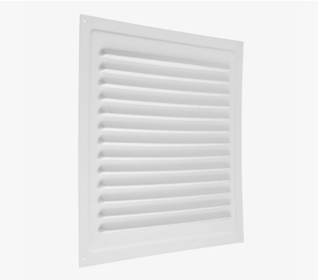 Решетка вентиляционная вытяжная 300х300 с сеткой белая 3030Р