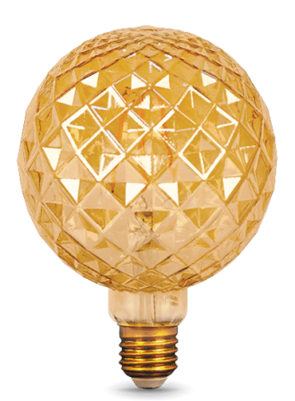 Лампа Gauss LED Filament G120 Carat E27 4W Golden 380lm 2400K 105802004