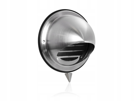 Выход стенной вентил. вытяж.металл. нерж. с фланцем D160 бел 16ВМ