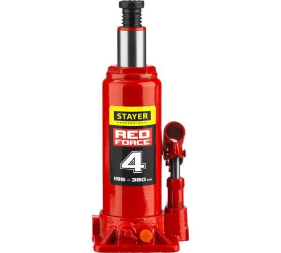 Домкрат STAYER RED FORCE  бутылочный  гидравл.4т,194-372мм 43160-4_z01
