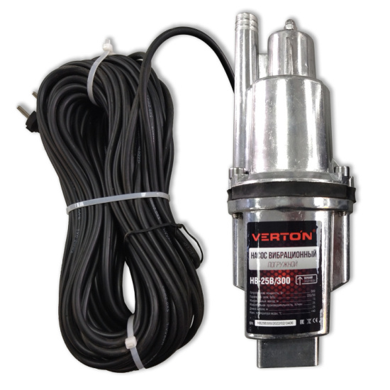 Насос вибрационный Verton НВ-25В/300 (220В, 300Вт, 25м D-100мм верх.забор)