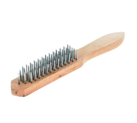 Щетка 5-рядная проволочная стальная (дерев. ручка) 41710050