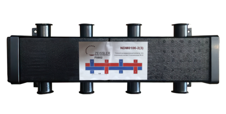 Коллектор распределительный стальной  2(3) контура NDM0106-2(3) с теплоизоляцией