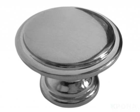 Ручка-кнопка хром (ободок) 6466