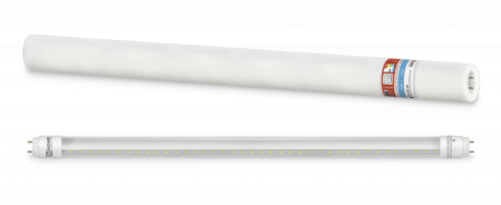 Лампа светодиодная LED-T8R-П-PRO 10Вт 230В G13R 6500К 1000Лм 600мм прозрачная поворотная IN HOME