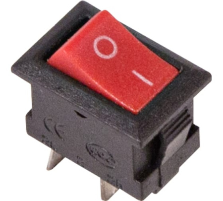 Выключатель клавишный 250V 3A ON-OFF красный Micro (RWB-101) 36-2011