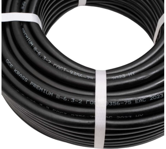 Рукав кислородный d=6,3мм, GCE KRASS Premium (черный) бухта 40м./ 2921021