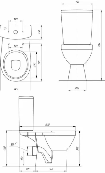 Унитаз-компакт Рим (Киров) 2 режима микролифт 112076