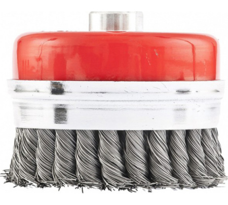 Щетка для УШМ 100мм, чашка, латунь, Matrix 74672