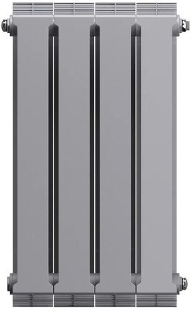 Радиатор биметалл Royal Thermo PianoForte 500/Silver Satin (серый) 4 секции
