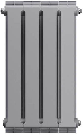 Радиатор биметалл Royal Thermo PianoForte 500/Silver Satin (серый) 4 секции