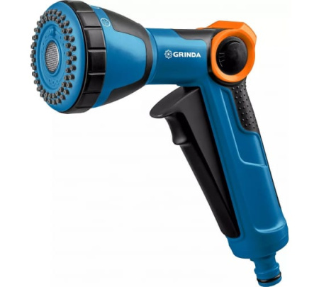 Пистолет поливочный металл. GRINDA PROLine Х-S 4 реж. курок спереди,регулятор напора 429165