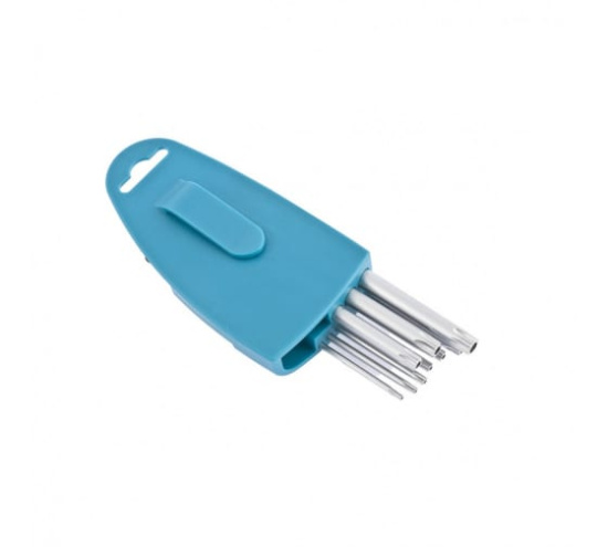 Набор ключей имбусовых TORX-ТТ, 9шт:Т10-Т50, удлин,сатинированные //GROSS 16407