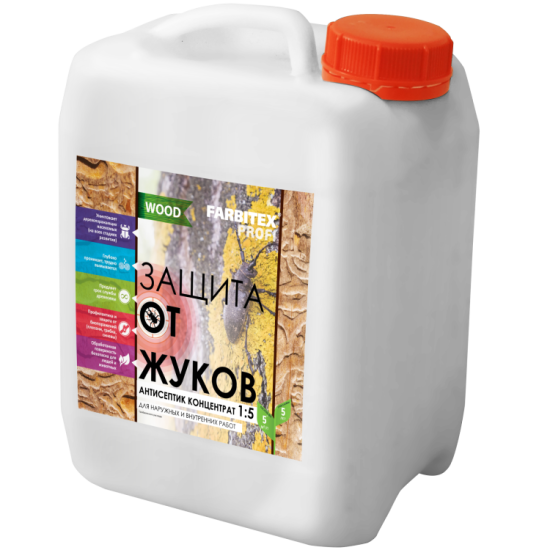 Пропитка ЗАЩИТА от жуков 5л 28678