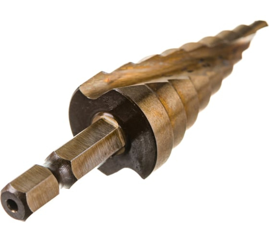 Сверло по металлу шаговое спиральное 4-20мм 9 ступеней Р6М5 "Hardcore" 144420