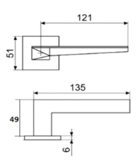 Ручка раздельная TRODOS 603Е11 белый матовый 204931
