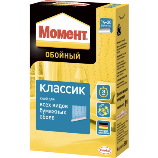 Клей обойный МОМЕНТ Классик, 500г. 765166