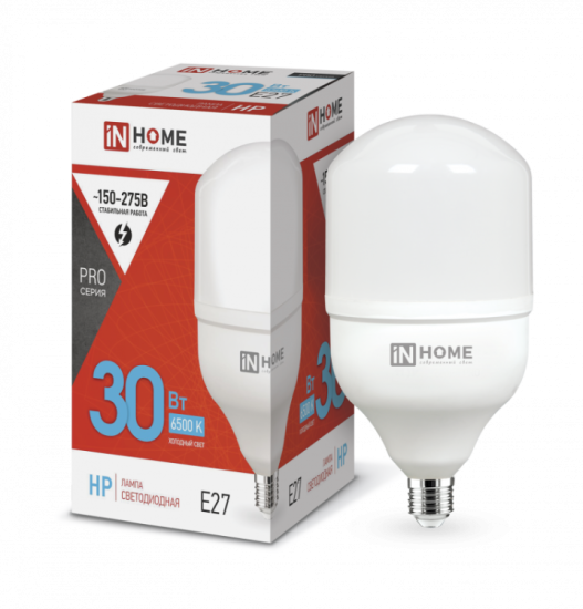 Лампа светодиодная LED-НР-PRO 30Вт 230В Е27 6500K 2850Лм 31088