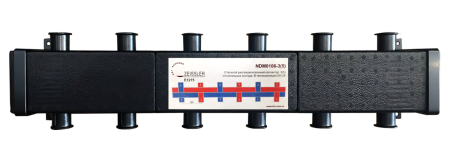 Коллектор распределительный стальной  3(5) контура NDM0106-3(5) с теплоизоляцией