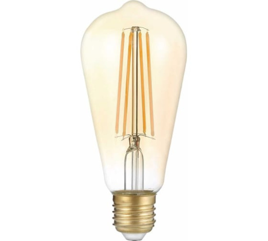 Лампа Gauss LED Filament ST64 E27 8W Amber 740lm 2400K 157802008